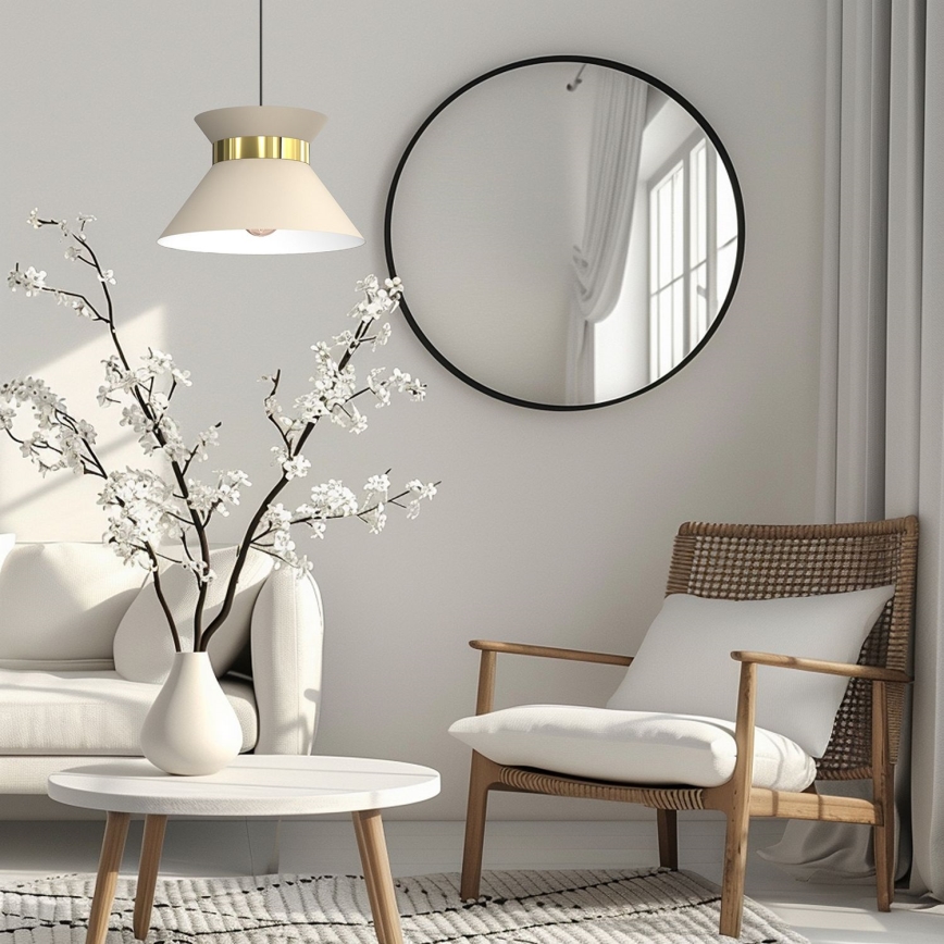 Luster na sajli NORGE 1xE27/15W/230V bež/zlatna