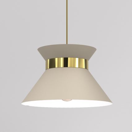 Luster na sajli NORGE 1xE27/15W/230V bež/zlatna