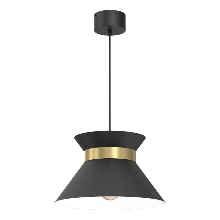 Luster na sajli NORGE 1xE27/15W/230V crna/zlatna