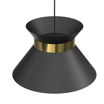 Luster na sajli NORGE 1xE27/15W/230V crna/zlatna
