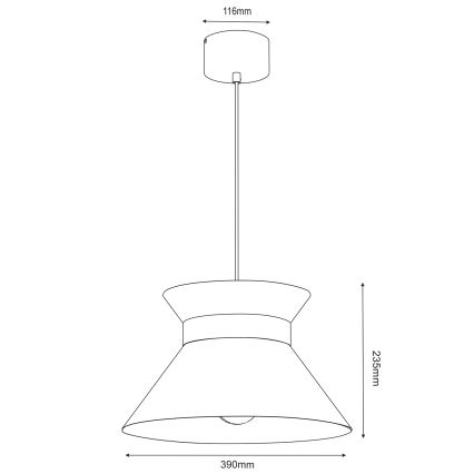 Luster na sajli NORGE 1xE27/15W/230V crna/zlatna