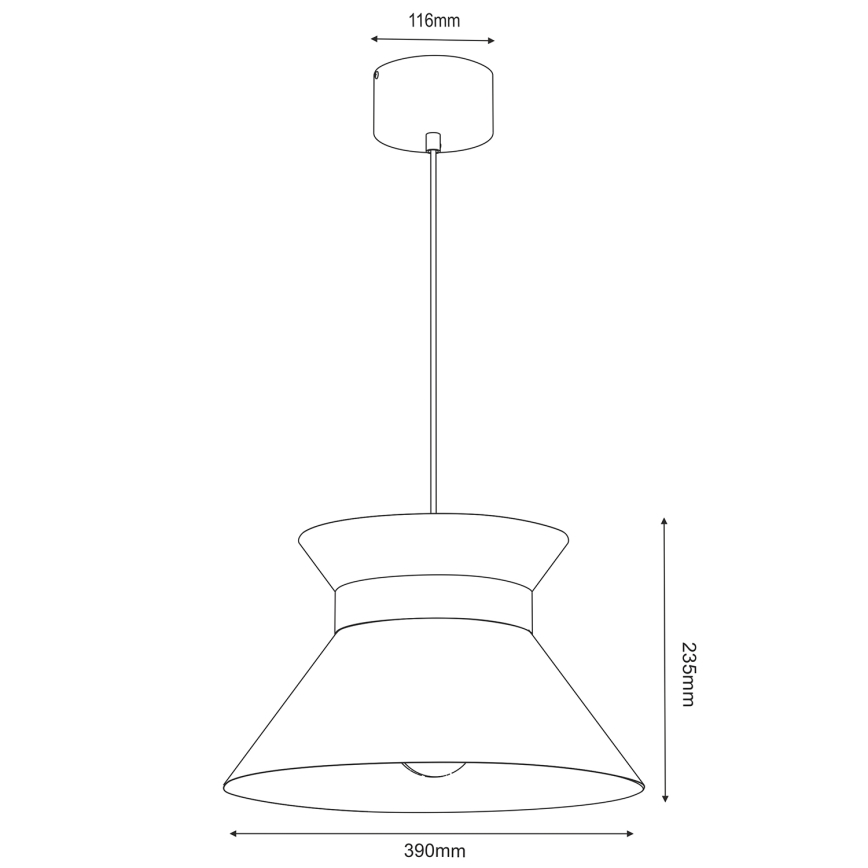 Luster na sajli NORGE 1xE27/15W/230V crna/zlatna