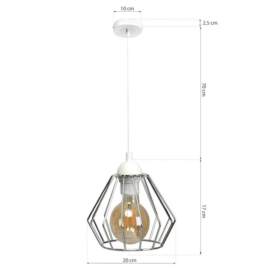 Luster na sajli NORMAN 1xE27/60W/230V