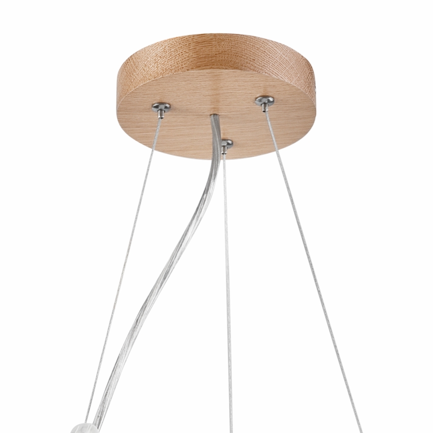 Luster na sajli OAK 3xE27/60W/230V hrast ø 47,5 cm - FSC certificirano