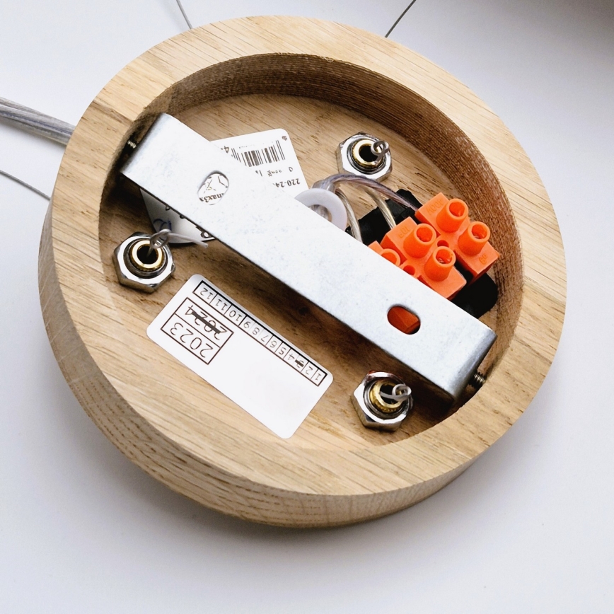 Luster na sajli OAK 3xE27/60W/230V hrast ø 47,5 cm - FSC certificirano
