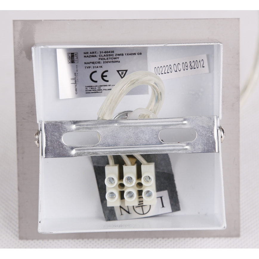 Luster na sajli ODEN 1xG9/40W/230V pr. 12 cm