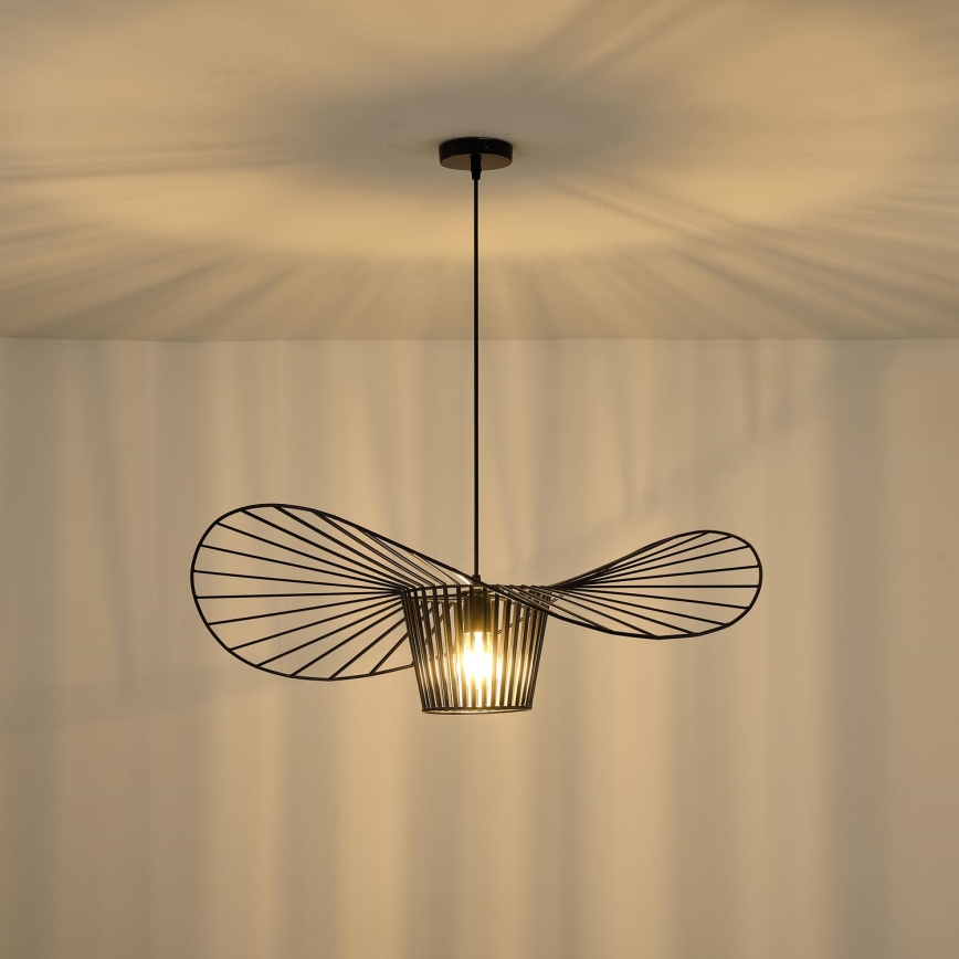 Luster na sajli OGGI 1xE27/40W/230V pr. 80 cm crna
