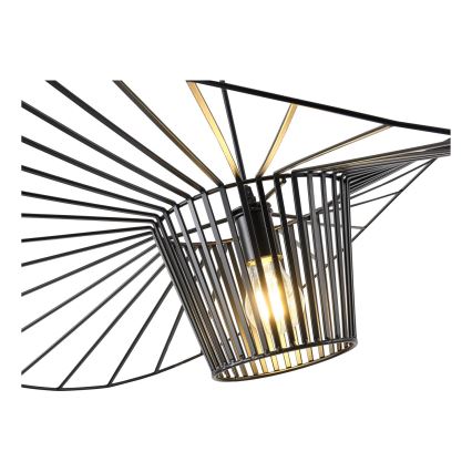 Luster na sajli OGGI 1xE27/40W/230V pr. 80 cm crna
