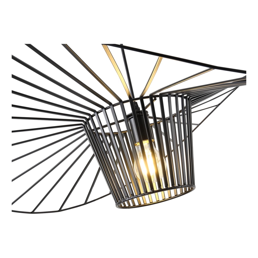Luster na sajli OGGI 1xE27/40W/230V pr. 80 cm crna