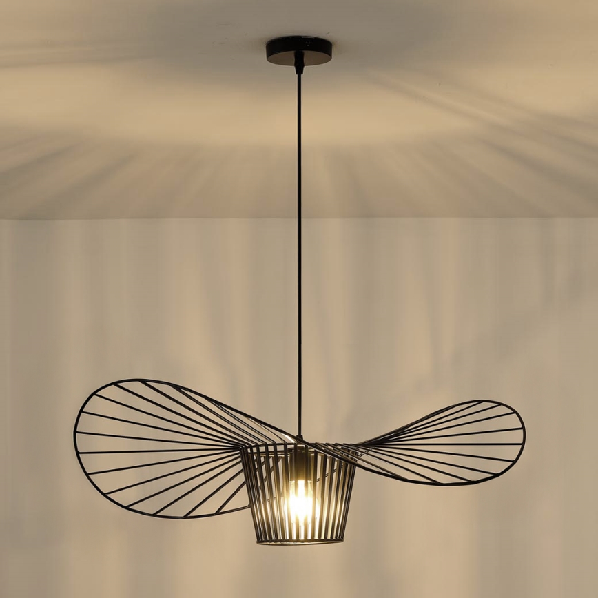 Luster na sajli OGGI 1xE27/40W/230V pr. 60 cm crna