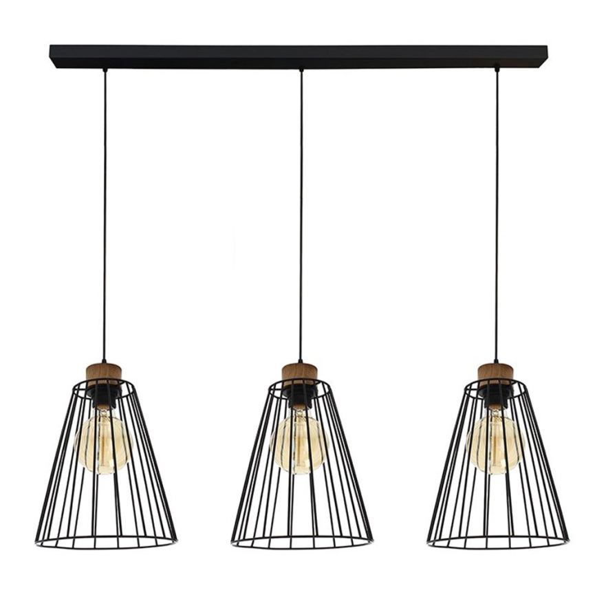 Luster na sajli ORAZIO 3xE27/60W/230V bor