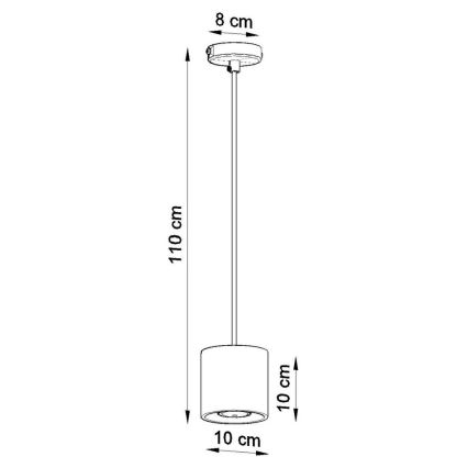 Luster na sajli ORBIS 1 1xGU10/40W/230V bijela