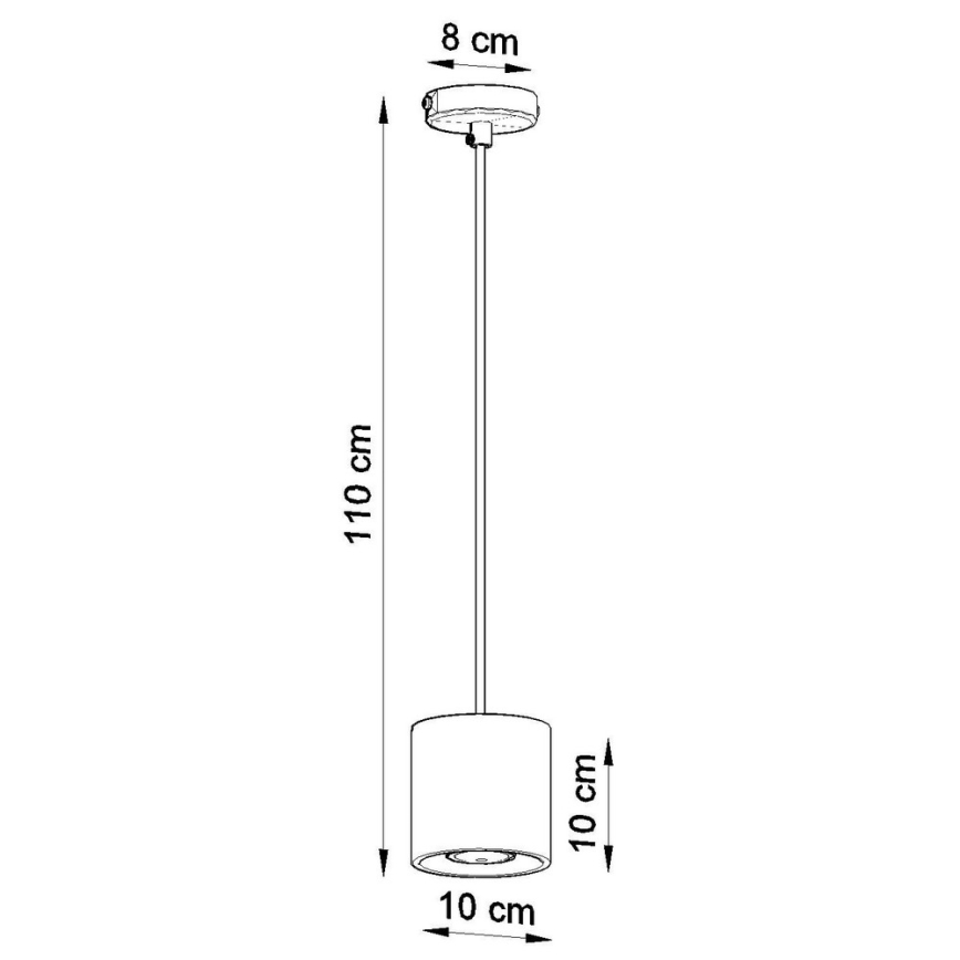 Luster na sajli ORBIS 1 1xGU10/40W/230V crna