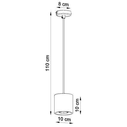 Luster na sajli ORBIS 1 1xGU10/40W/230V siva