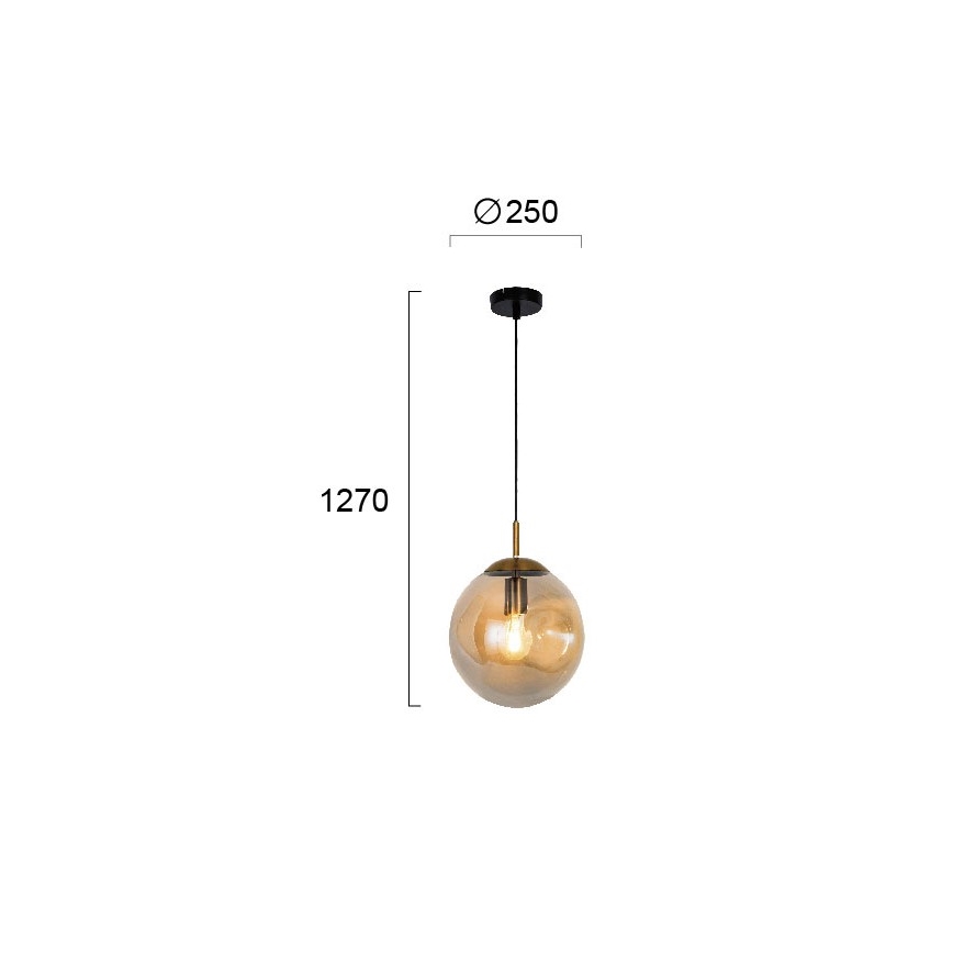 Luster na sajli OSCAR 1xE27/40W/230V zadimljeno bež