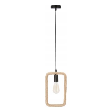 Luster na sajli OSTOR 1xE27/40W/230V bež/crna