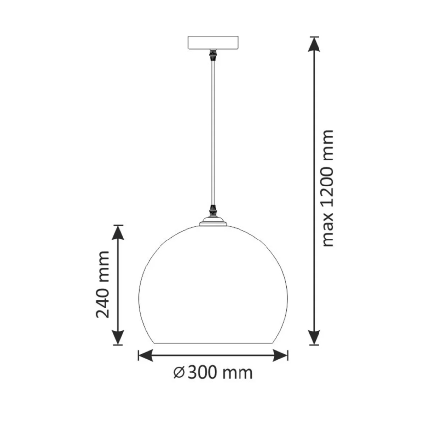 Luster na sajli OTIS 1xE27/20W/230V pr. 30 cm