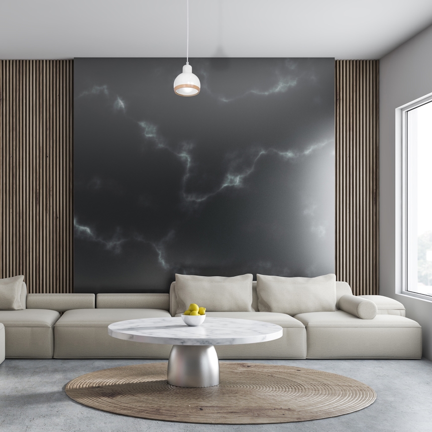 Luster na sajli OVAL 1xE27/60W/230V bijela