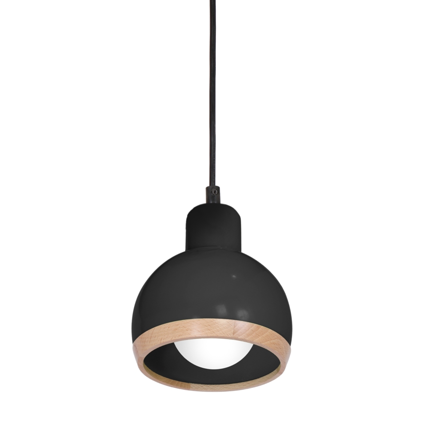 Luster na sajli OVAL 1xE27/60W/230V crna