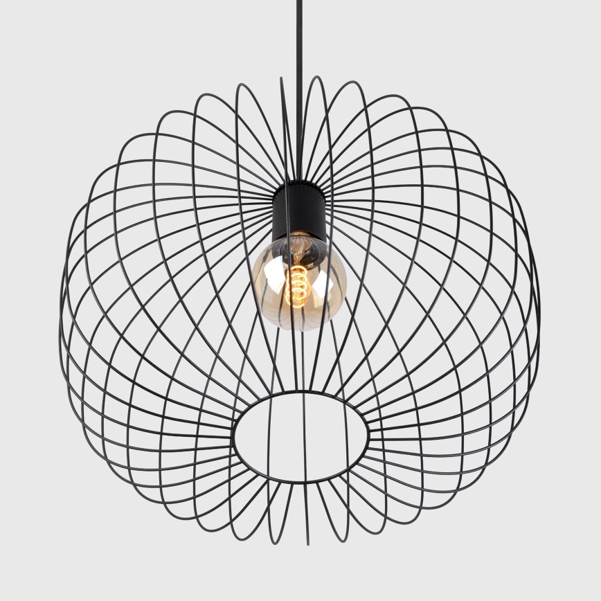 Luster na sajli OVELLA 1xE27/15W/230V Ø 46 cm crna