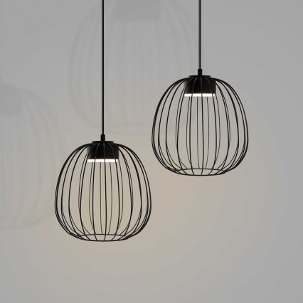 Luster na sajli OVELLA 1xGX53/10W/230V pr. 25 cm crna
