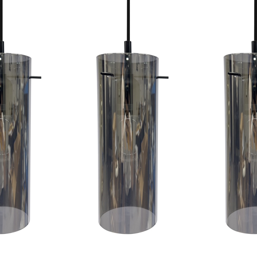 Luster na sajli PADOVA 3xE27/15W/230V crna