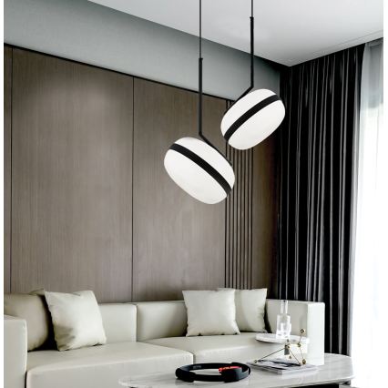 Luster na sajli PALMA 1xE27/40W/230V crna