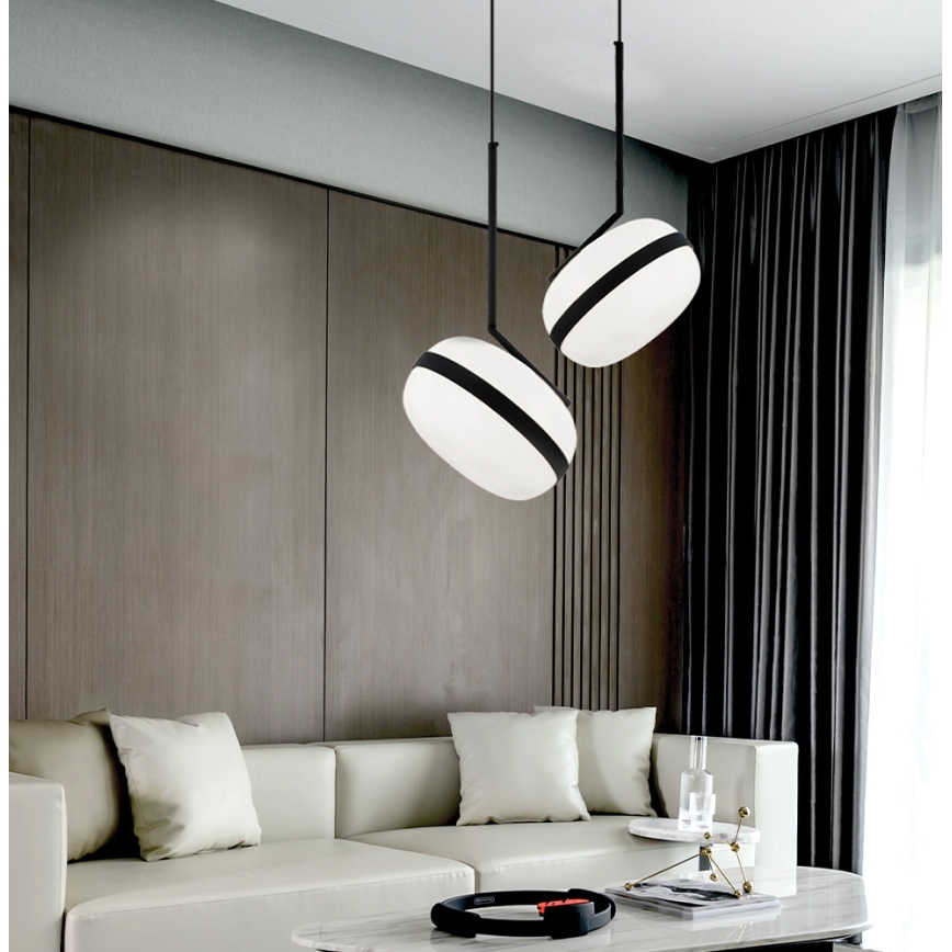 Luster na sajli PALMA 1xE27/40W/230V crna