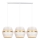 Luster na sajli PARIS 3xE27/60W/230V bijela/zlatna