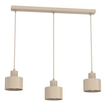 Luster na sajli PARKLA 3xE27/15W/230V bež
