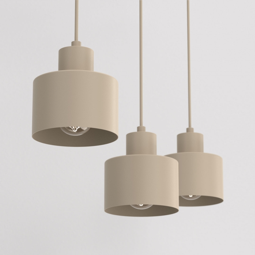 Luster na sajli PARKLA 3xE27/15W/230V bež