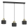Luster na sajli PARKLA 3xE27/15W/230V crna