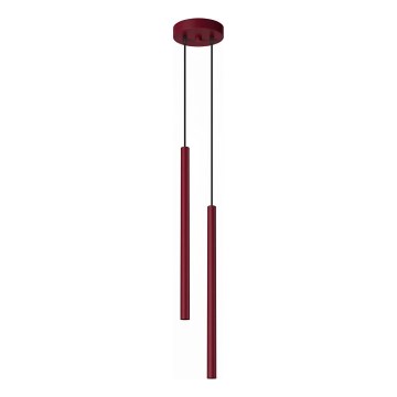 Luster na sajli PASTELO 2xG9/8W/230V crvena