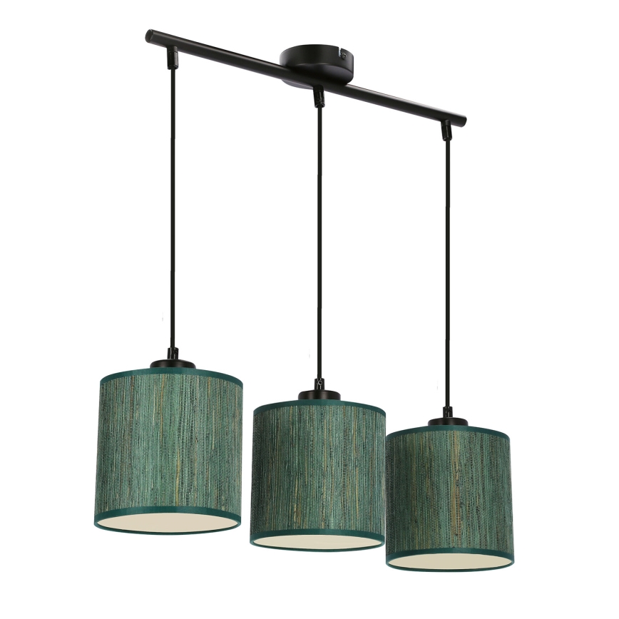Luster na sajli PATTI 3xE27/60W/230V zelena