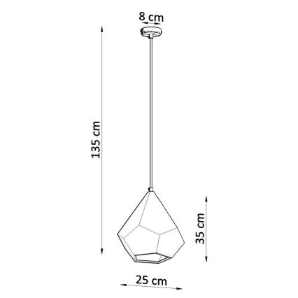 Luster na sajli PAVLUS 1xE27/60W/230V