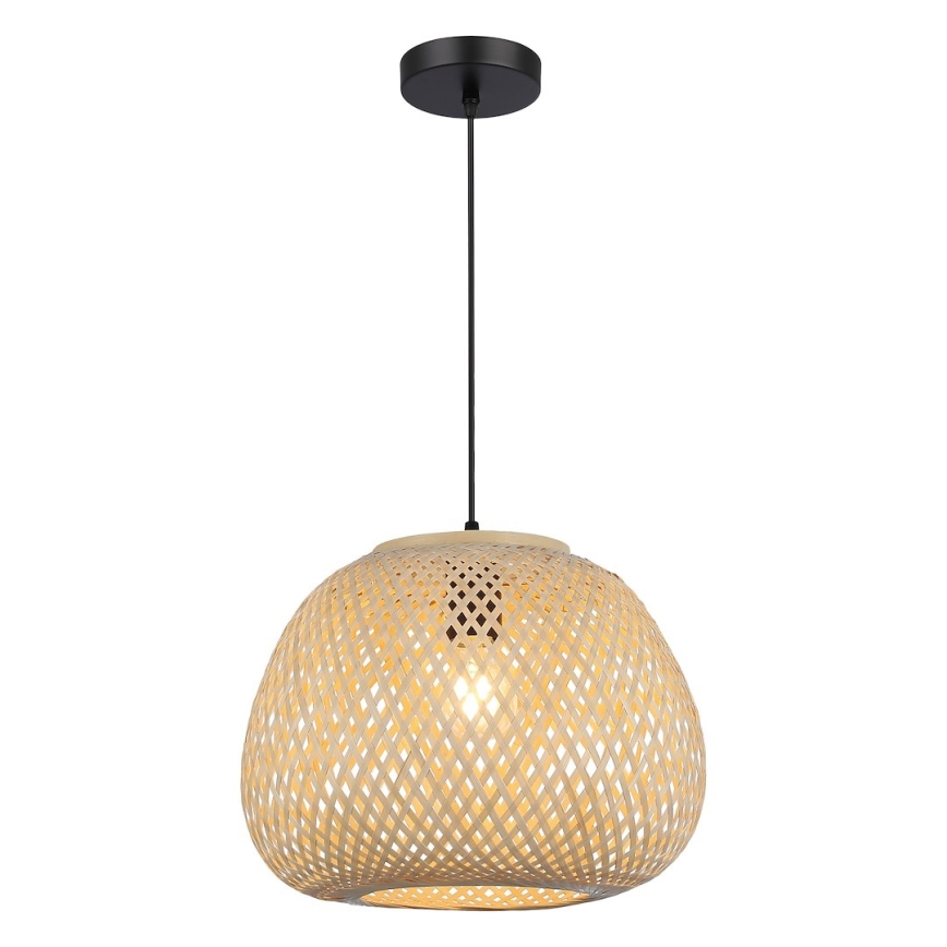 Luster na sajli PETRA 1xE27/15W/230V Ø 35 cm bambus