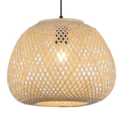 Luster na sajli PETRA 1xE27/15W/230V Ø 35 cm bambus