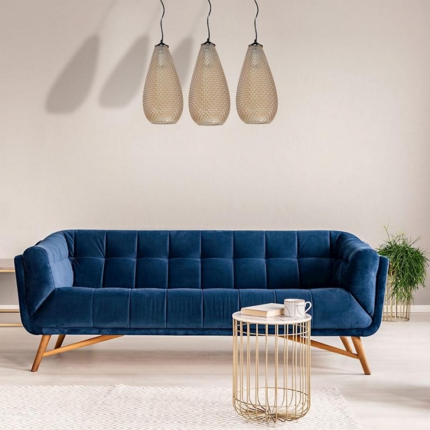 Luster na sajli PETRA 3xE27/60W/230V smeđa