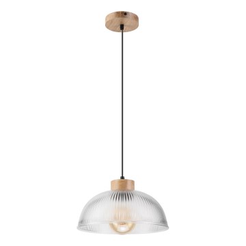 Luster na sajli PIA 1xE27/60W/230V, promjer 30 cm, hrast