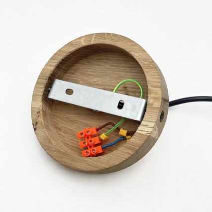 Luster na sajli PIA 1xE27/60W/230V, promjer 30 cm, hrast