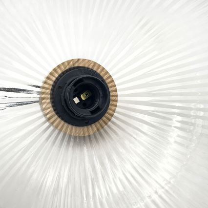 Luster na sajli PIA 1xE27/60W/230V, promjer 30 cm, hrast