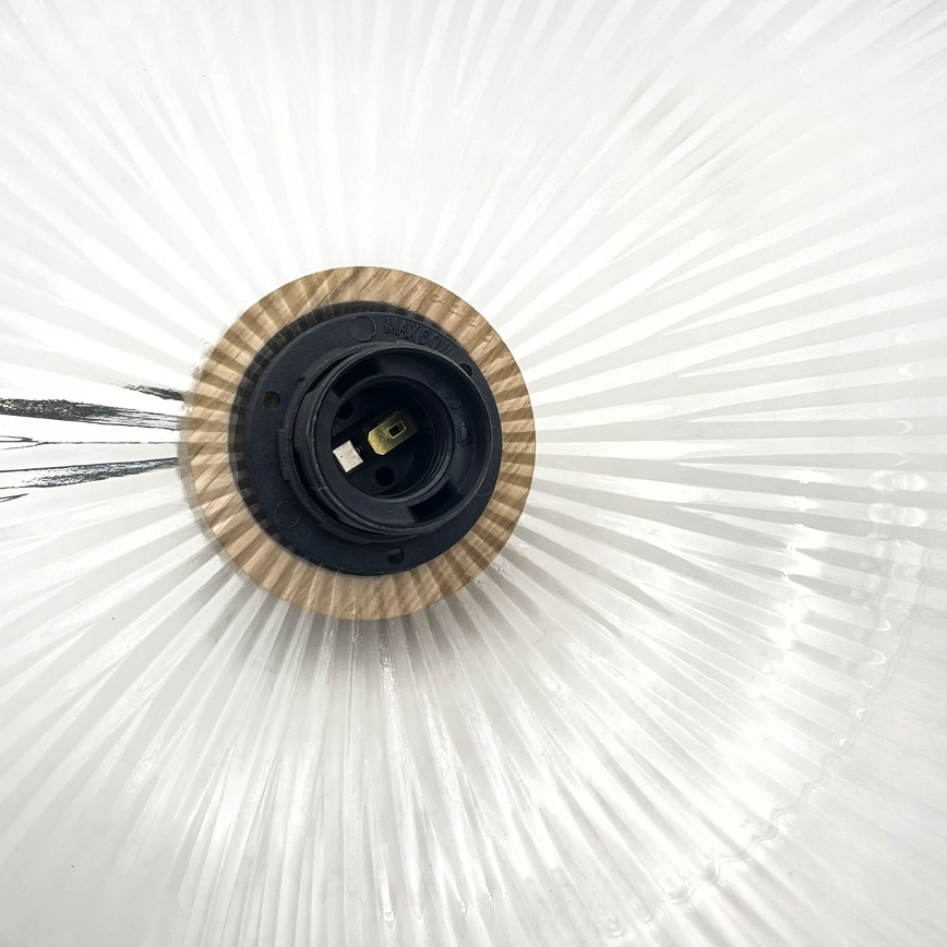 Luster na sajli PIA 1xE27/60W/230V, promjer 30 cm, hrast