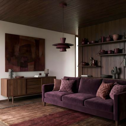 Luster na sajli PLATO 1xE27/15W/230V bordo