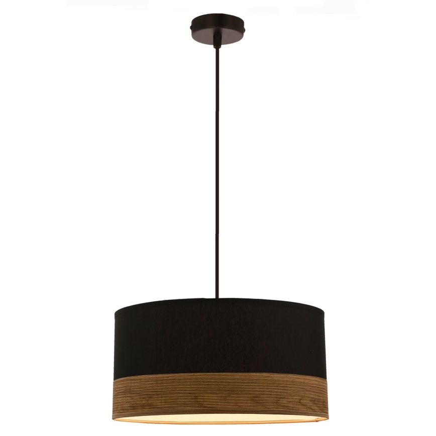 Luster na sajli PORTO 1xE27/60W/230V crna/smeđa