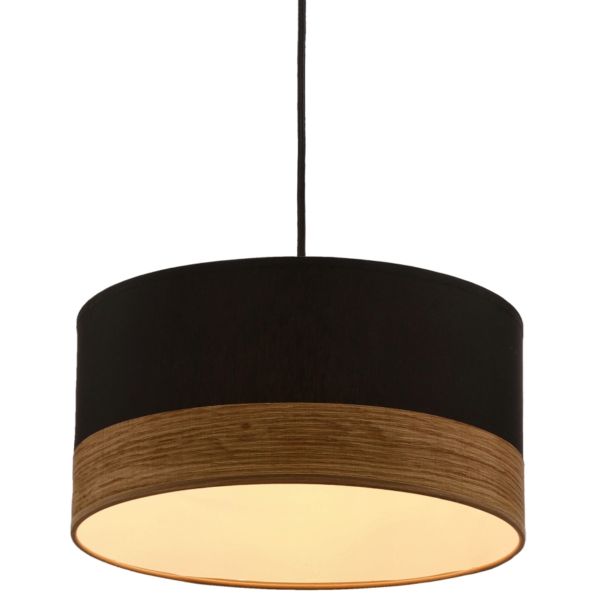 Luster na sajli PORTO 1xE27/60W/230V crna/smeđa