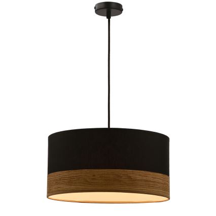 Luster na sajli PORTO 1xE27/60W/230V crna/smeđa