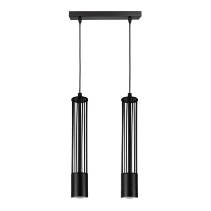 Luster na sajli PRESCOT 2xGU10/40W/230V crna