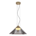 Luster na sajli PRESTO 1xGX53/10W/230V Ø 42 cm zlatna/zadimljena siva