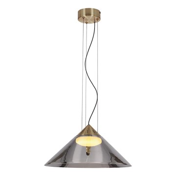Luster na sajli PRESTO 1xGX53/10W/230V Ø 42 cm zlatna/zadimljena siva