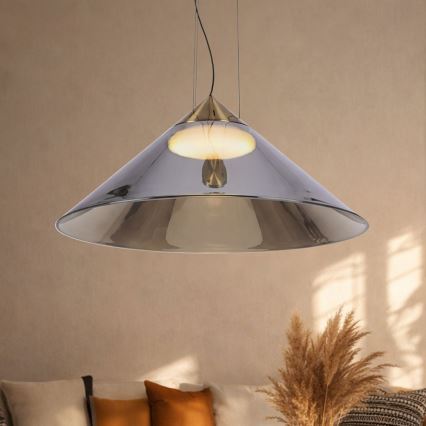 Luster na sajli PRESTO 1xGX53/10W/230V Ø 50 cm zlatna/dimno-siva